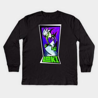 Loki Lowbrow Sinister Pumped Up Kids Long Sleeve T-Shirt